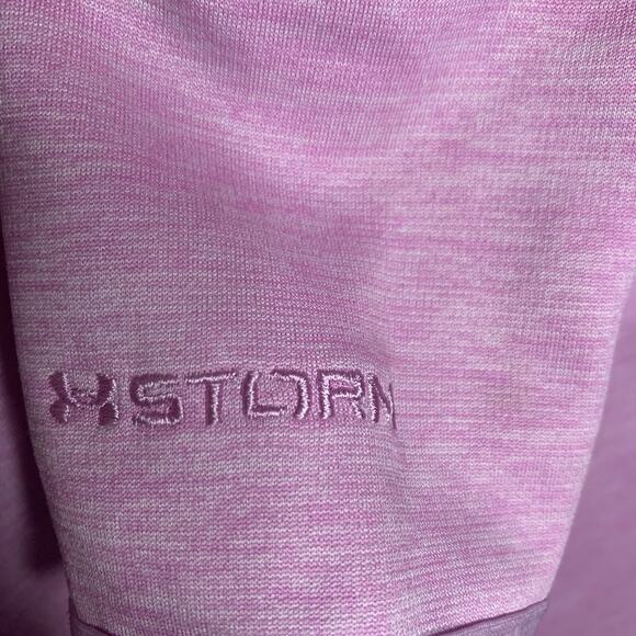 Under Armour Hoodie Women's Size Medium Finger Holes Petal Pink Cold Gear PA3MEP - Picture 4 of 8